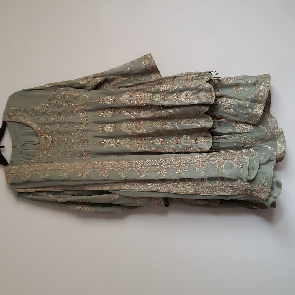 New Pakistani Gharara Dress Medium Mint